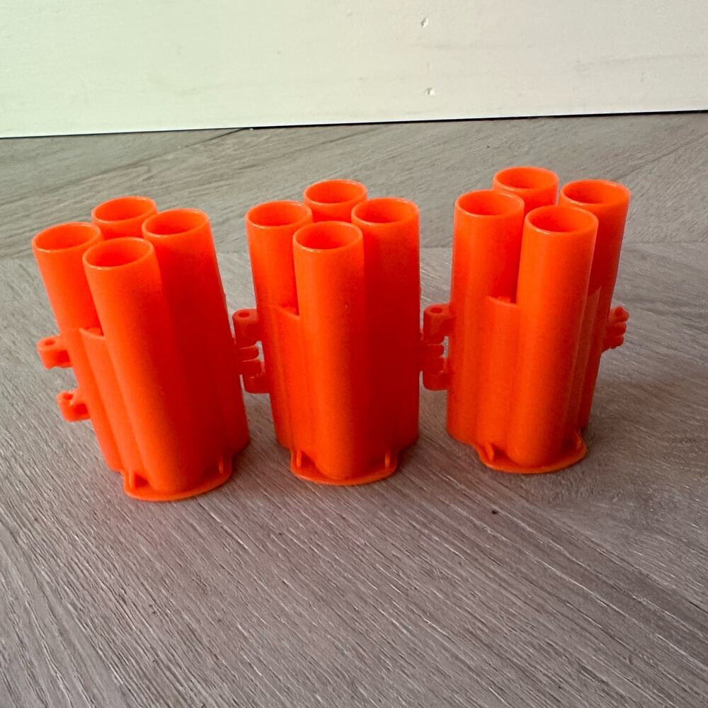 Nerf Zombie Strike Shotgun Shells 3 Pack Orange 4 Cylinders Each 12 Round Ammo